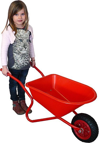 Kinder, Schubkarre, Spielzeug, Rot, Metallrahmen