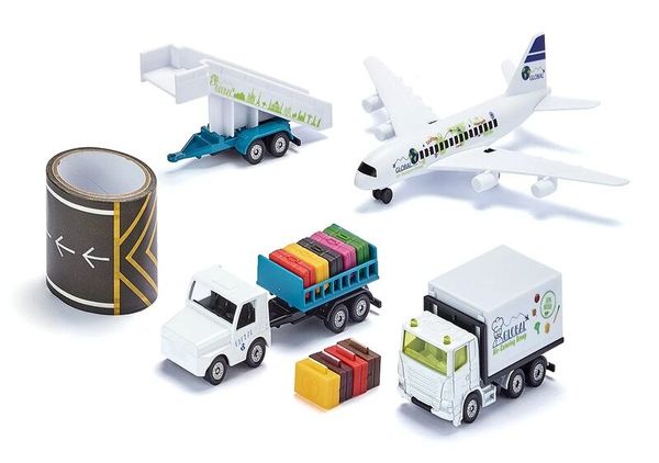 Spielzeug, Transport-Set, Flugzeug, LKW, Container