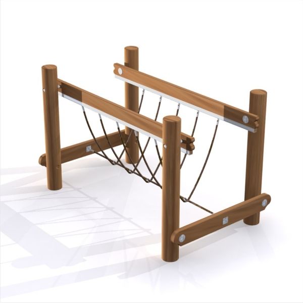 Spielgerät, Kletternetz, Holz, Kletterrahmen, Netzseil