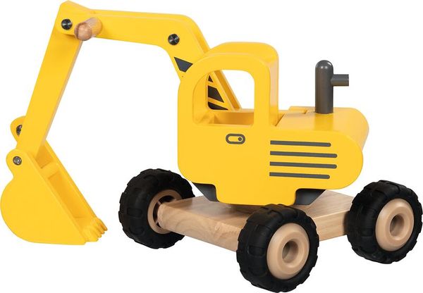 Kinderbagger, Spielzeugbagger, Gelb, Holzfahrzeug, Kein Markenname