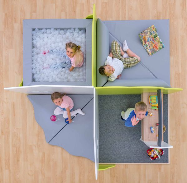 Kinderzimmer, Möbel-Set, Kleiderspiele, Modulares Zimmer, Spielboden