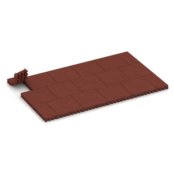 Fallschutzplatte halbe Platte (50 x 25 cm), 2 Stück versch. Farben & Plattenstärken für Fallhöhen