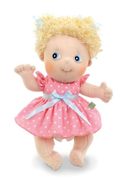 Puppe, Plüschpuppe, Baby-Puppe, Kleid, Haarband