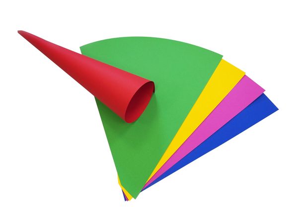 Schultütenzuschnitte aus Fotokarton, 68 cm, 10 Bogen, bunt sortiert