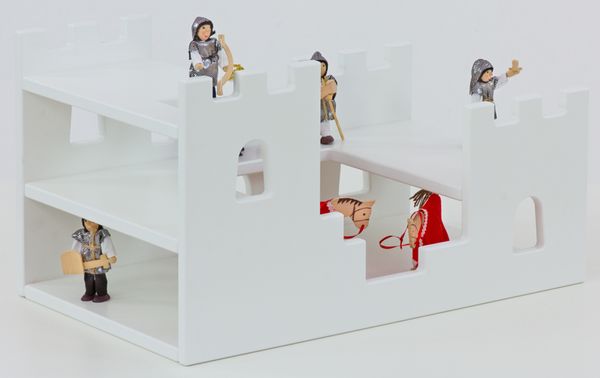Puppenhaus, Holzhaus, Spielzeughaus, Weiß, Miniature