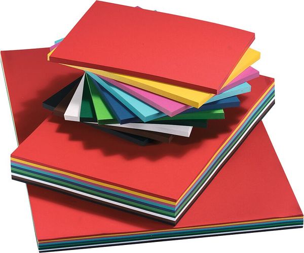 FOLIA Tonkarton, 160 g/m², DIN A4, 500 Bogen, 5-farbig sortiert
