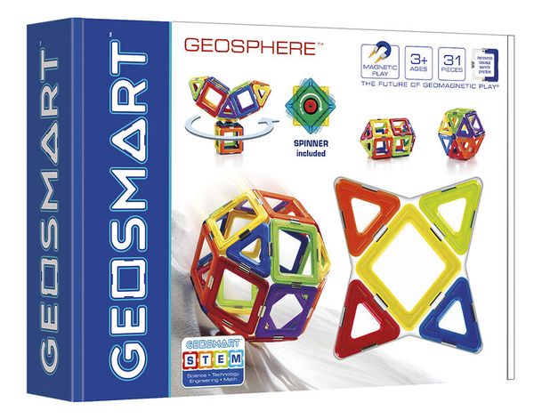 Geomag, Geosmart, Geometric magnetic construction, Magnetic tiles, STEM toy