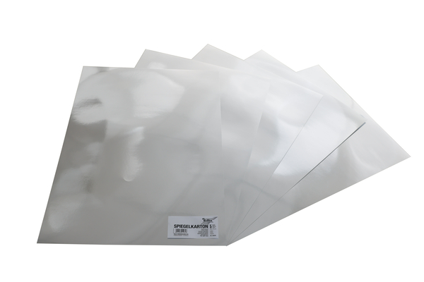 FOLIA Spiegelkarton silber, 50 x 70 cm, 5 Bogen