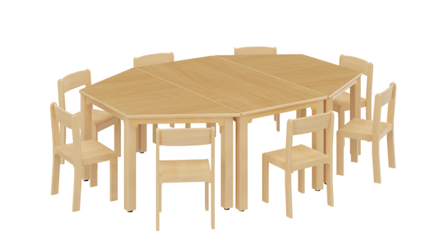 runder tisch, kindertisch, holz, naturholz, stühleset