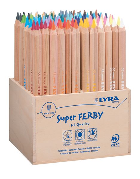 colored pencils, wooden box, color pencils, pencil set, art supplies