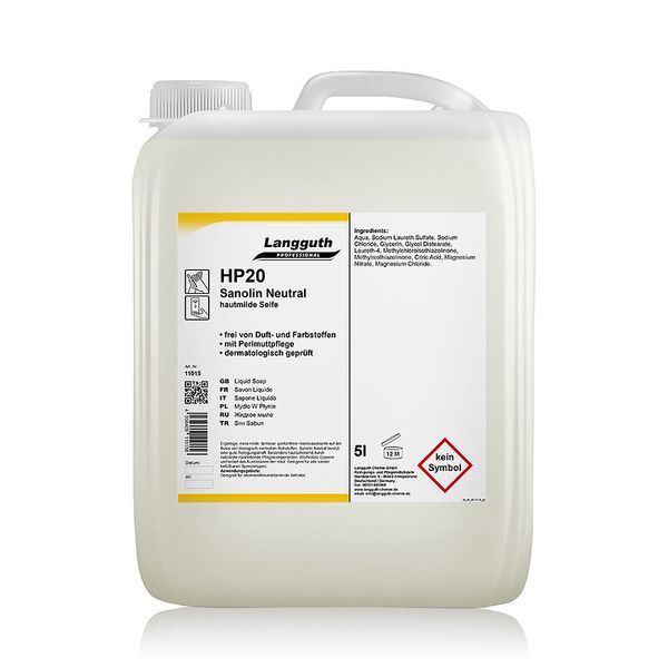 Hochleistungsreiniger, Sanolin Neutral, 5L Kanister, Flüssigreiniger, Haushaltsreiniger