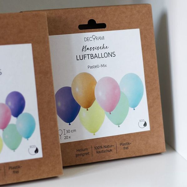 Luftballon-Set Pastell-Mix 20 Stk. Ø 30cm