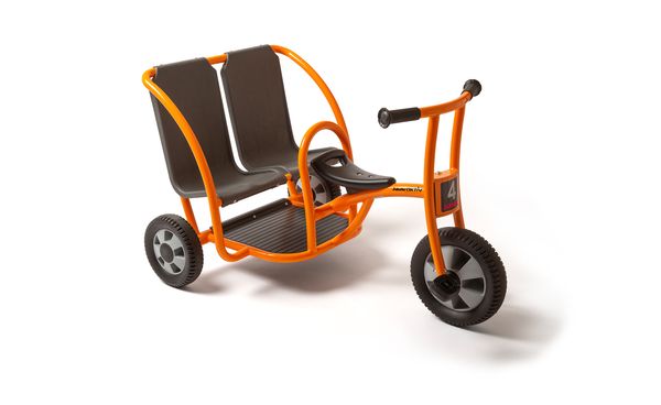 Dreirad, Fahrrad, Kinderfahrzeug, Orange, Sitzbank