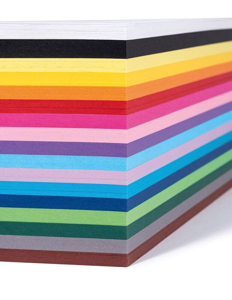FOLIA Tonkarton 180 g/m², DIN A4, 500 Bogen in 25 Farben sortiert