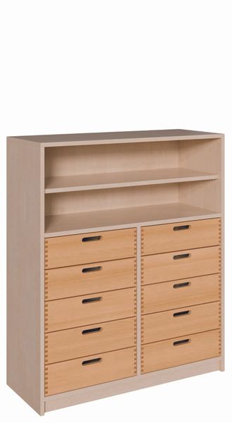 Schrank, Kommode, Holz, Naturholz, Schubladen
