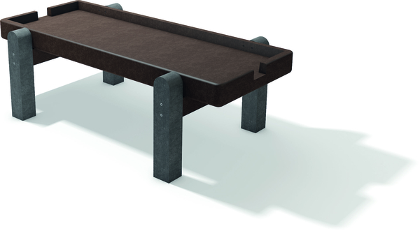 foosball table, tisch mit beinen, braune spielenfläche, dunkle beine, rechteckiger tisch