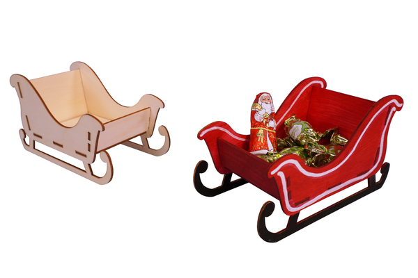 3D Schlitten-Bastelsets aus Holz, 15 cm Länge, 5 Stück (SONDERANGEBOT) 3D Schlitten-Bastelsets aus Holz, 15 cm Länge, 5 Stück (SONDERANGEBOT)