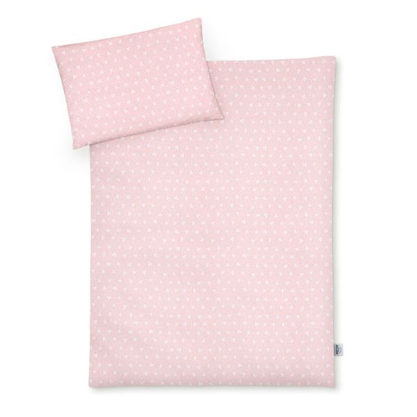 Kinderbettwäsche, Babybettwäsche, Rosa, Polka-Dots, Bettlaken