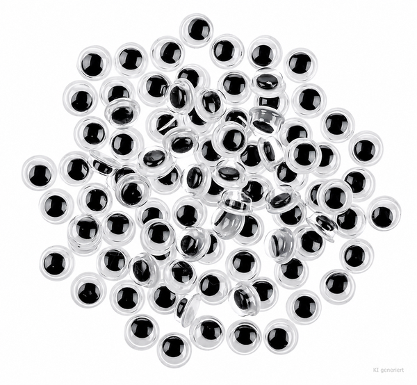 Wackelaugen rund, 7 mm, 150 Stück