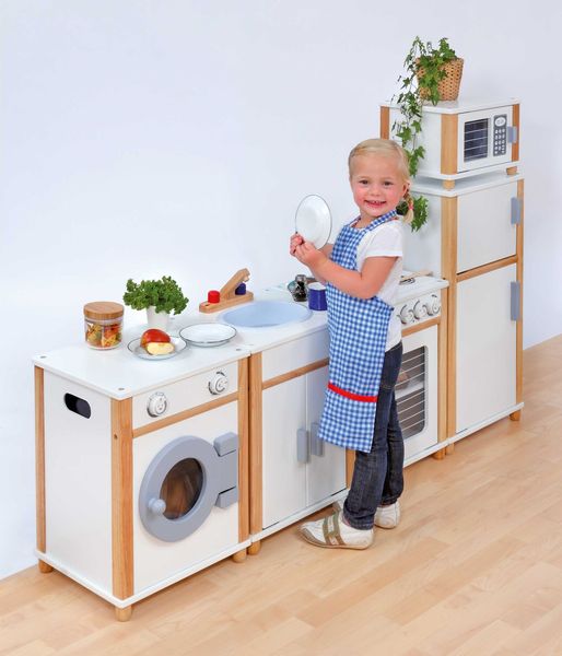 BETZOLD Kinderküche KiTa, 5 Teile, weiß, Gesamtlänge 162 cm