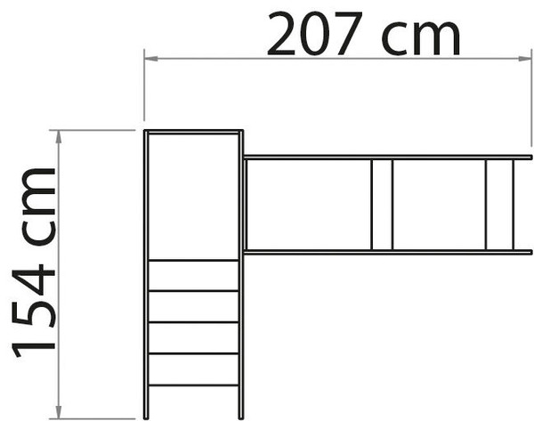 MATHOU Modulares Spielpodest mit Kletteraufstieg & Rutsche, 2-teilig, ab 18 Monate, 10 Jahre Garantie