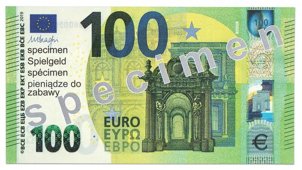 100 Euro-Schein, Euro-Währung, Geldschein, Währungsschein, Euro-Banknote