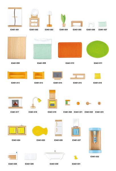 HAPE Puppenhaus "Vier-Jahreszeiten", möbliert