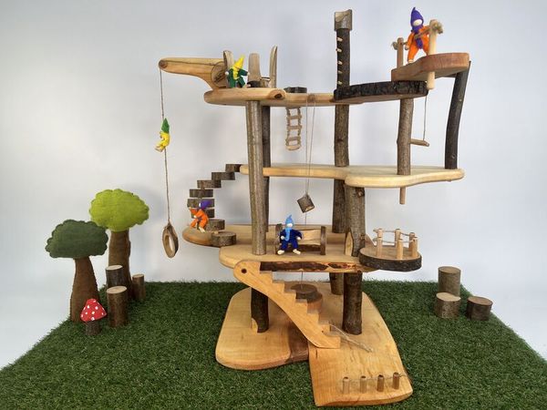Puppen-Baumhaus groß (LxBxH): 50 x 50 x 65 cm, zerlegt