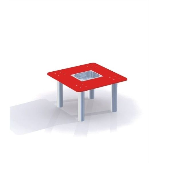 Tisch, Spielplatz, Rot, Kasten, Plattform