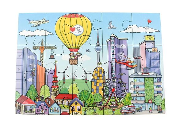 Bodenpuzzle Stadtleben, 45 Teile, ab 3 Jahre
