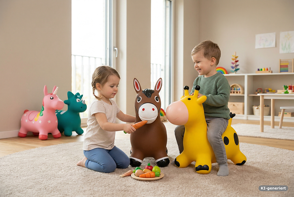 Spielzeug, Giraffe, Pferd, Kinder, Spaß