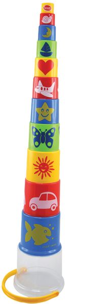  Stapelbecher,  Stapelspielzeug,  bunte Becher,  Becher mit Motiven,  Kinderspielzeug