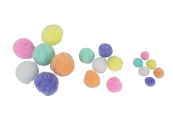 ELVIRAS Pompons Mix "pastel"