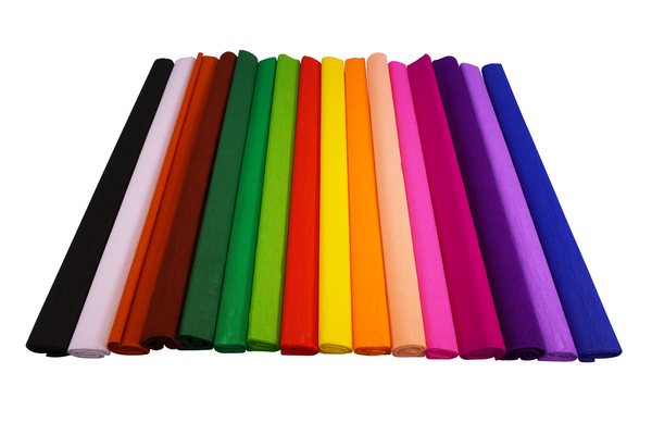 FOLIA Bastelkrepp Einzelfarbe 50 x 250 cm, 10 Rollen (Farbe wählbar)