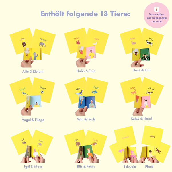 talking hands - Daumenkinos für Gebärden, verschiedene Themen-Sets