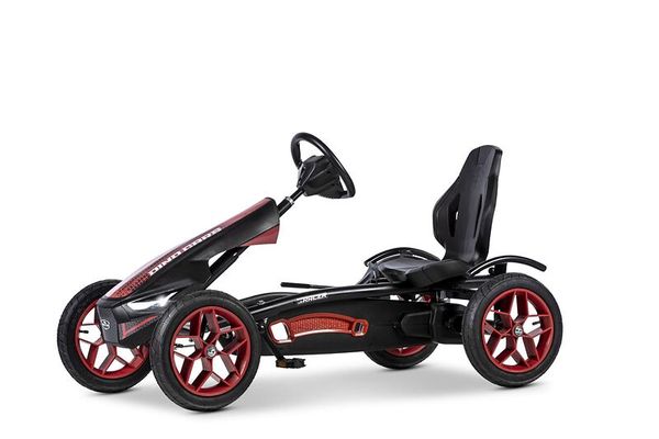 Go-kart, Kinder-Kartrennbahn, Pedal-Kart, Rote Räder, Sitzrückenlehne