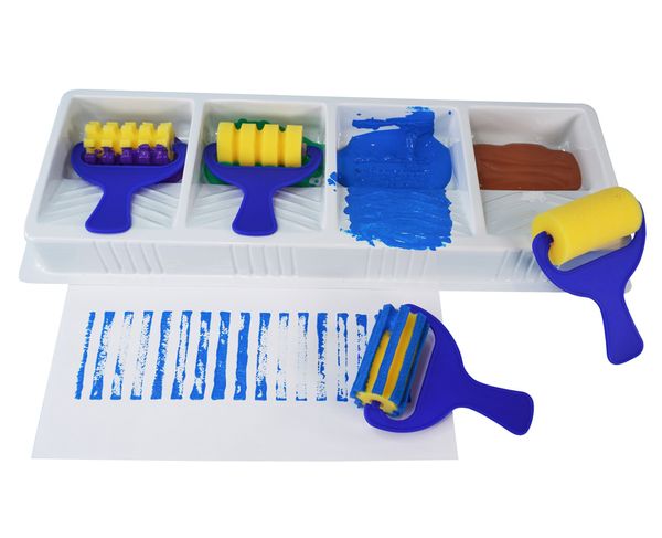 Schaumstoffroller Set, 4 Roller mit einem Farbehälter Schaumstoffroller Set, 4 Roller mit einem Farbehälter