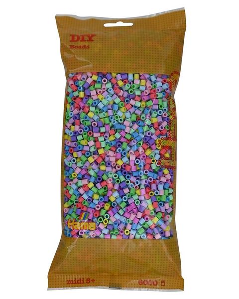 HAMA 6.000 Bügelperlen im Beutel, Pastellmix