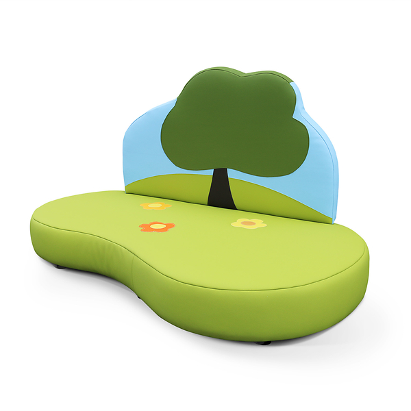 Kindersofa Natur, Sitzhöhe 25 cm