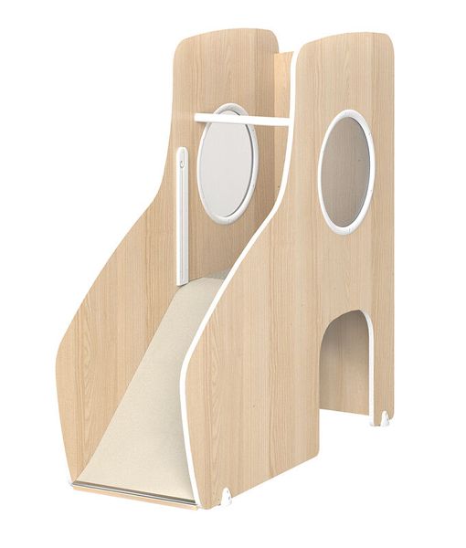 MATHOU Modulares Spielpodest mit Treppenaufstieg, Brücke & Rutsche, 3-teilig, ab 18 Monate