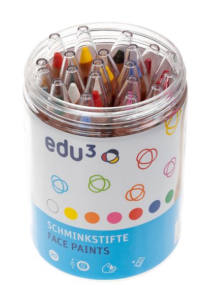 edu³ Schminkstifte-Set, 20 Stück inkl. Spitzer
