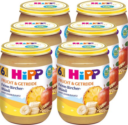 HIPP Bircher Müsli (6. Monat), 6x190g