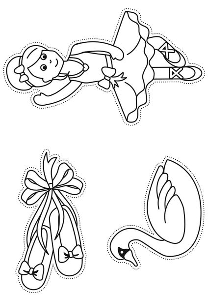 Puppe, Ballerina, Schuhe, Schleife, Vogelfuß-/Tänzerfigur