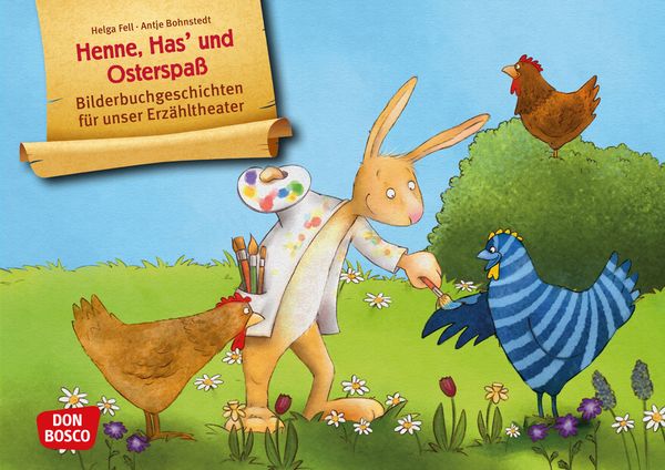 Hase, Bilderbuch, Ostergeschichte, Tierfiguren, bunte Illustration