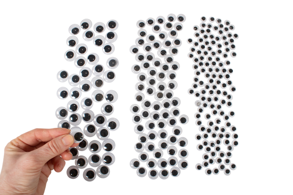 ELVIRAS Wackelaugensortiment, 10 - 20 mm, 250 Stück