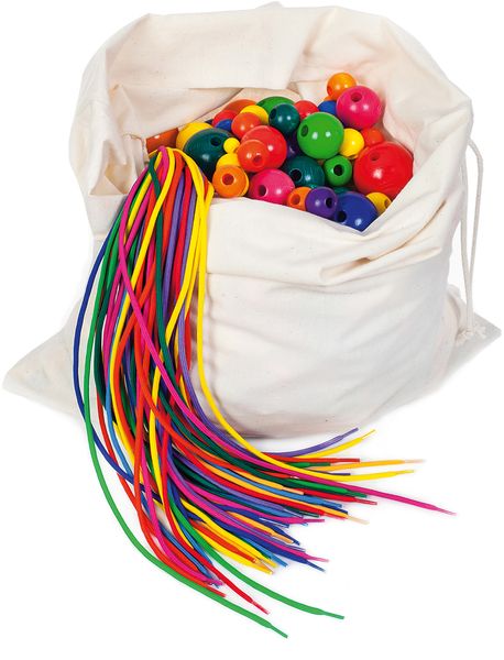 bunte Perlen, Fil-Beads, Manteltasche, Kugelperlen, Schnurband