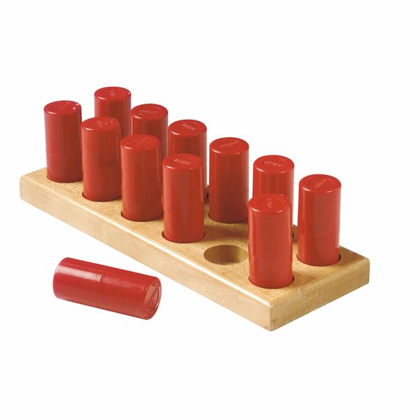 Holzspielzeug, Stempel, Rot, Labyrinthstempel, Holzblock