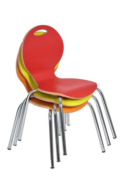 Stuhl, Schule, Kunststoff, Mehrfarbig, Stackable