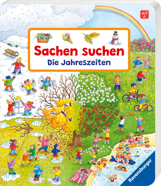 Kinderbuch, Sachen suchen, Jahreszeiten, Natur, Wimmelbild