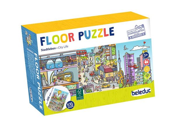 Bodenpuzzle Stadtleben, 45 Teile, ab 3 Jahre
